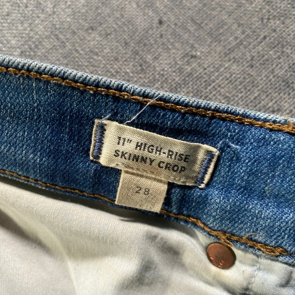 Madewell 11 High Rise Skinny Crop Jeans Women Size‎ 28 Blue Denim Medium Wash
